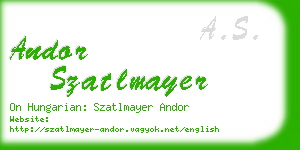 andor szatlmayer business card